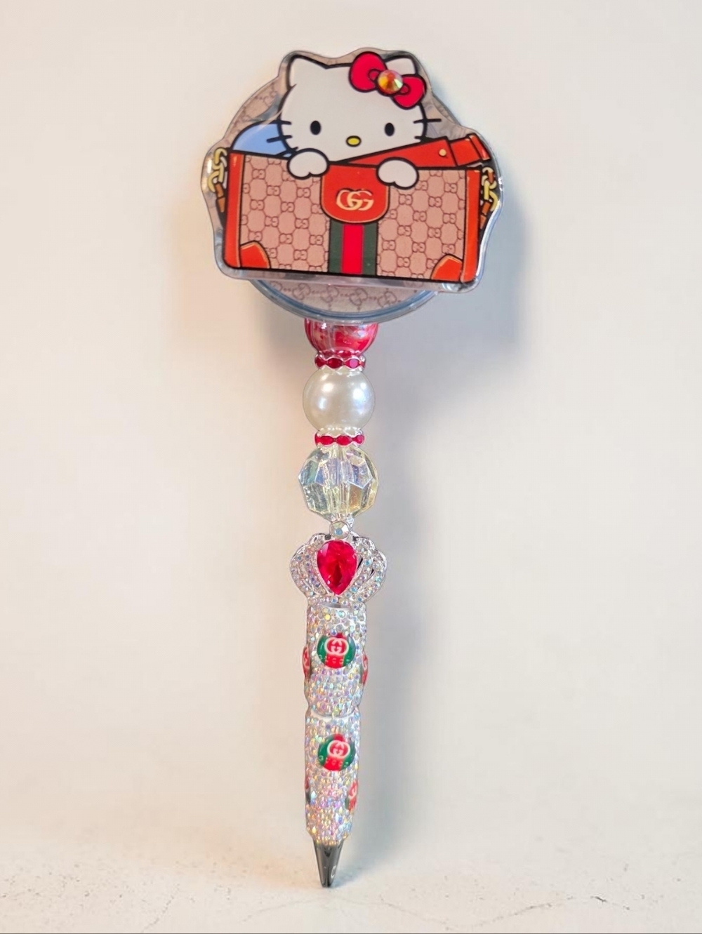 Handmade Custom Luxury Bling Pen Hello Kitty
